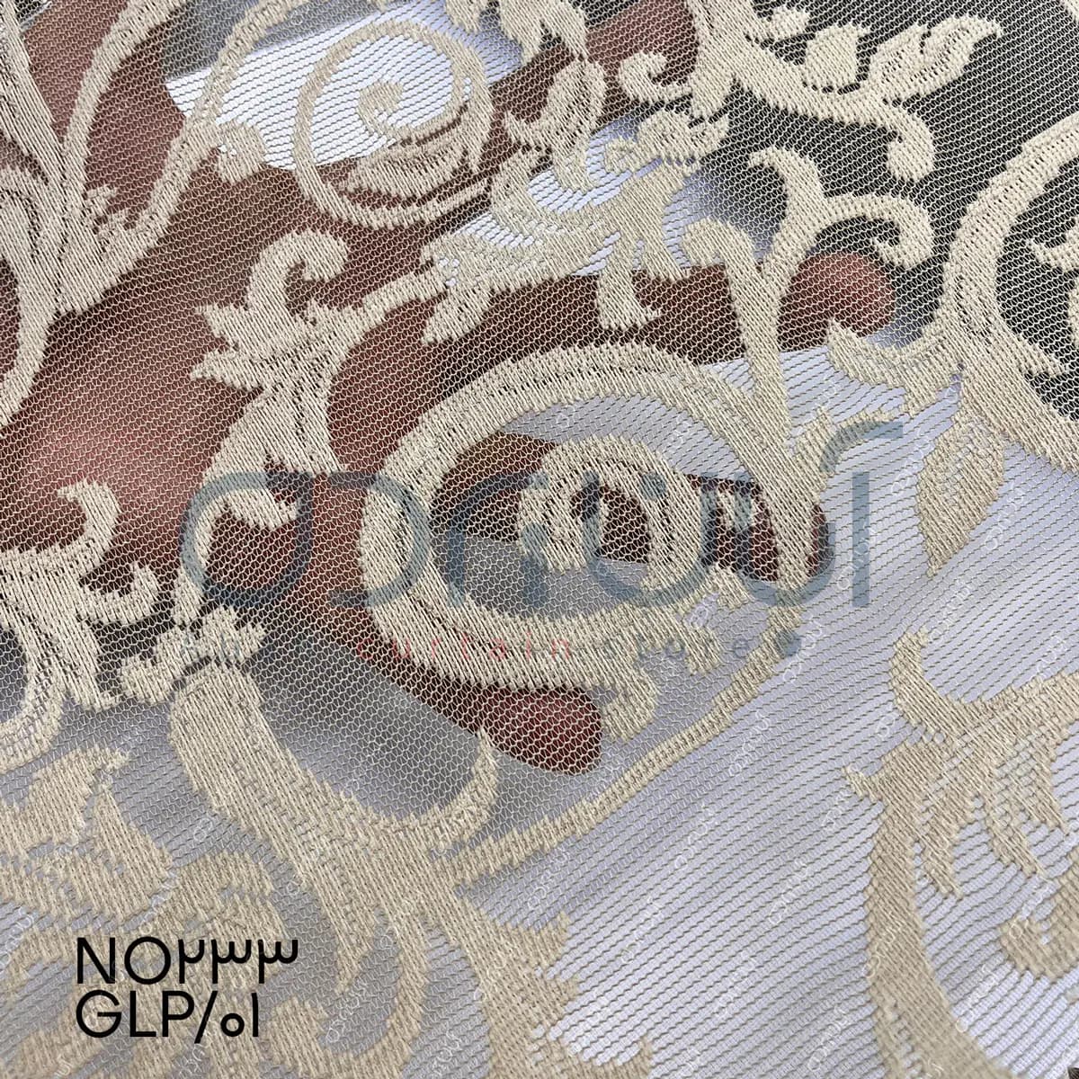 پرده دو مکانیزم طرح راشل پیچک رنگ کرم — تصویر ۳