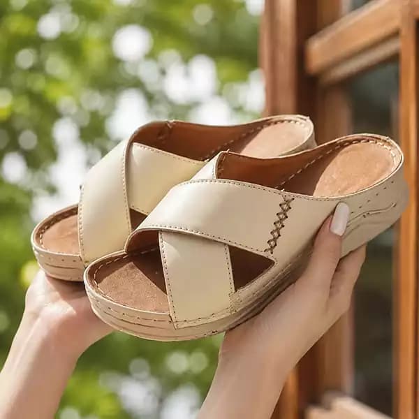 صندل طبی زنانه مخصوص خارپاشنه (شیوا کرم)
