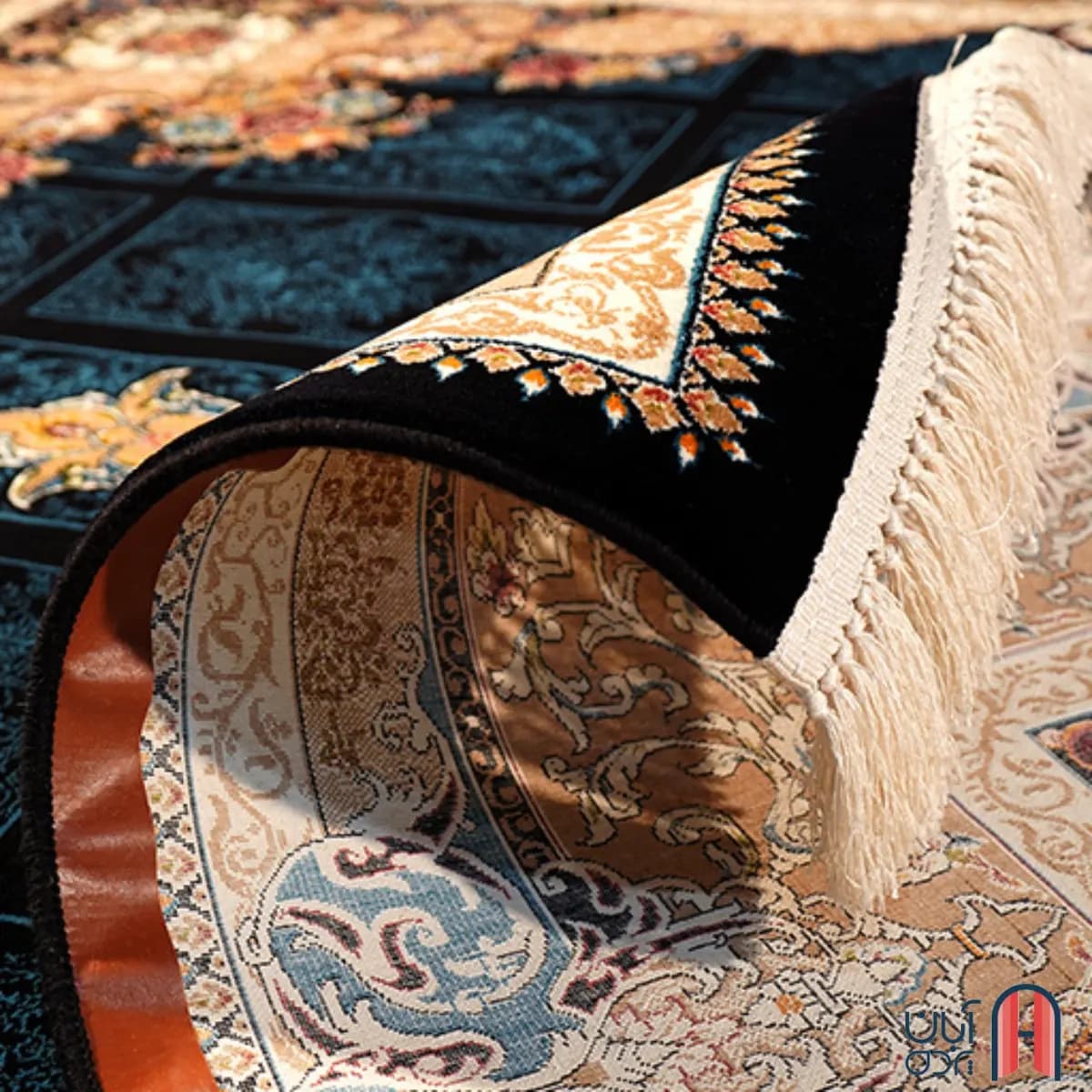 فرش کلکسیون کلاسیک کد N-132، رنگ سرمه ای چهارمتری — تصویر ۶