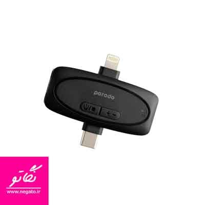 میکروفن بی سیم مدل Porodo DUAL MIC — تصویر ۳