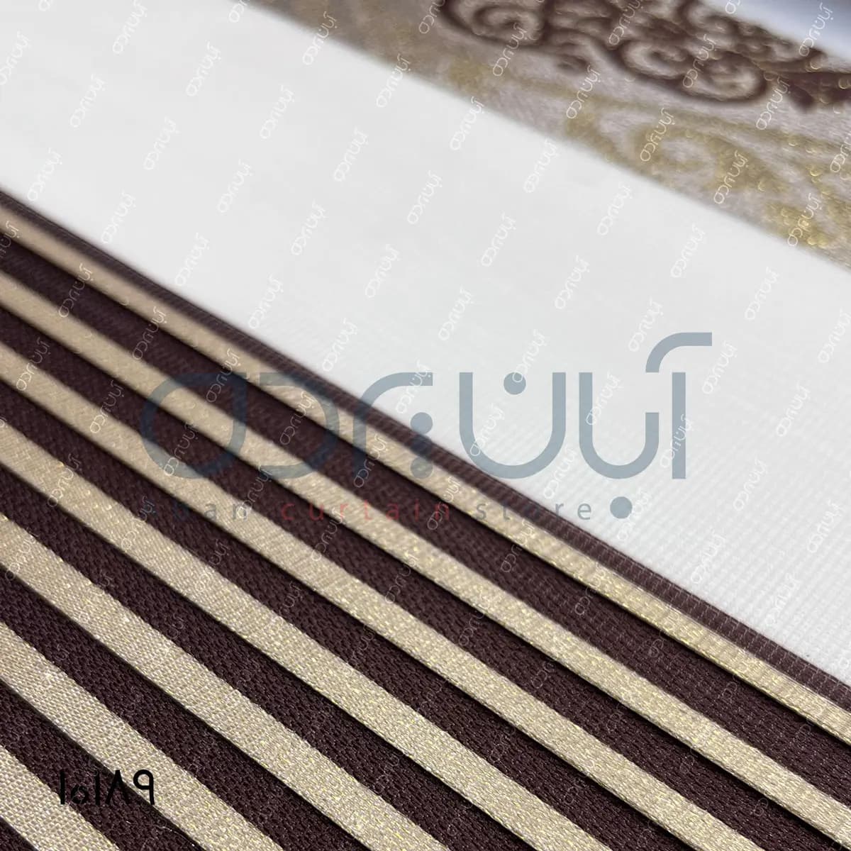 پرده زبرا طرح دار پلیسه رنگ نسکافه ای و قهوه ای — تصویر ۲