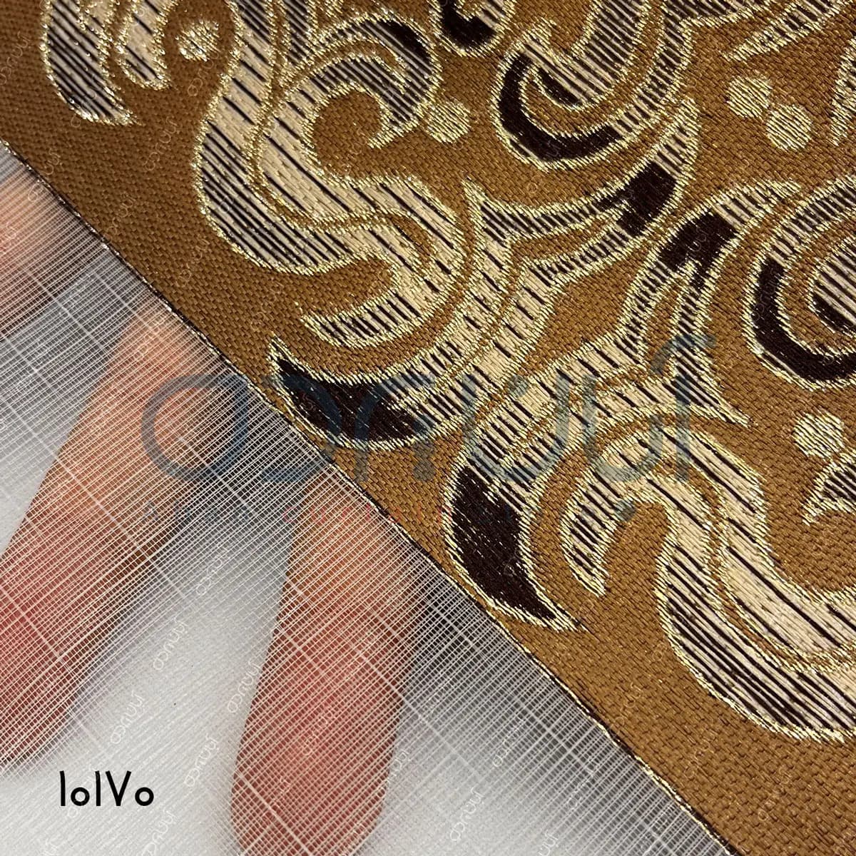 پرده زبرا طرح سنتی 2 رنگ قهوه ای روشن و تنالیته قهوه ای — تصویر ۴
