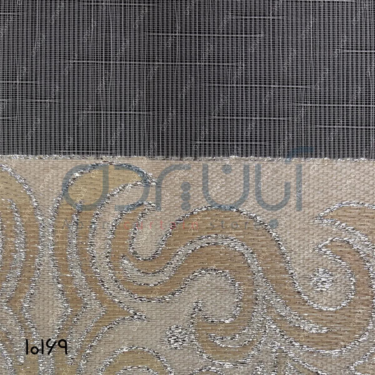 پرده زبرا طرح سنتی 2 رنگ نسکافه ای و نسکافه ای تیره — تصویر ۳