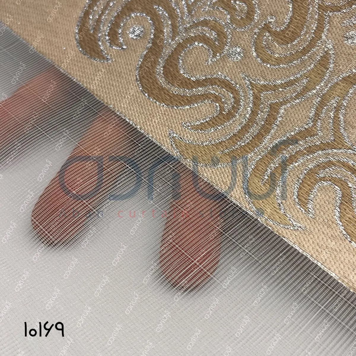 پرده زبرا طرح سنتی 2 رنگ نسکافه ای و نسکافه ای تیره — تصویر ۴