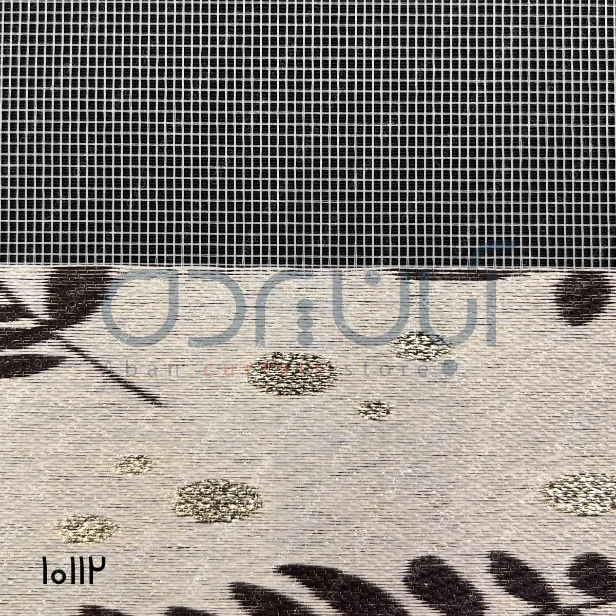 پرده زبرا طرح گل گندم رنگ طوسی — تصویر ۳
