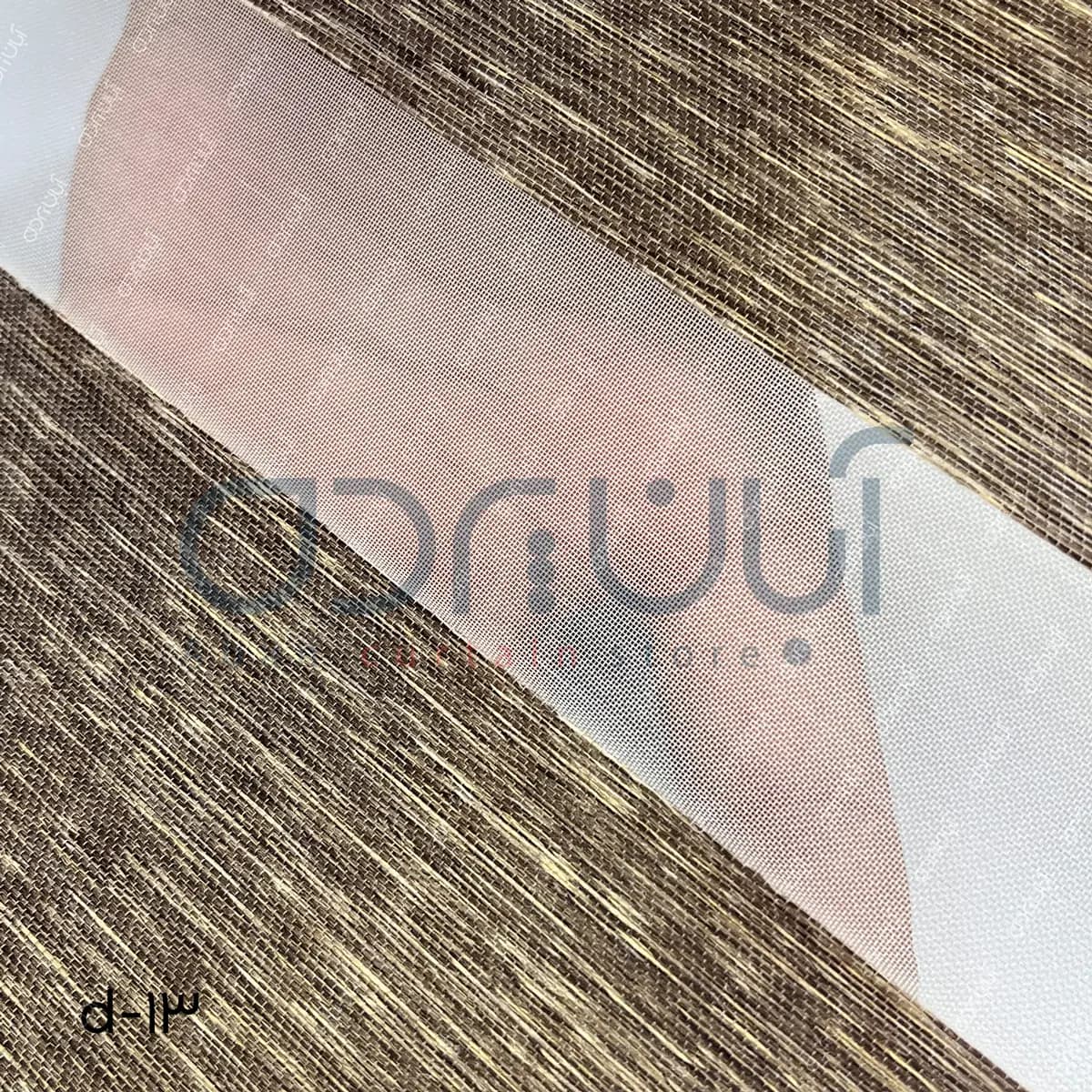 پرده زبرا 7 سانتی طرح چوب رنگ نسکافه ای تیره — تصویر ۴