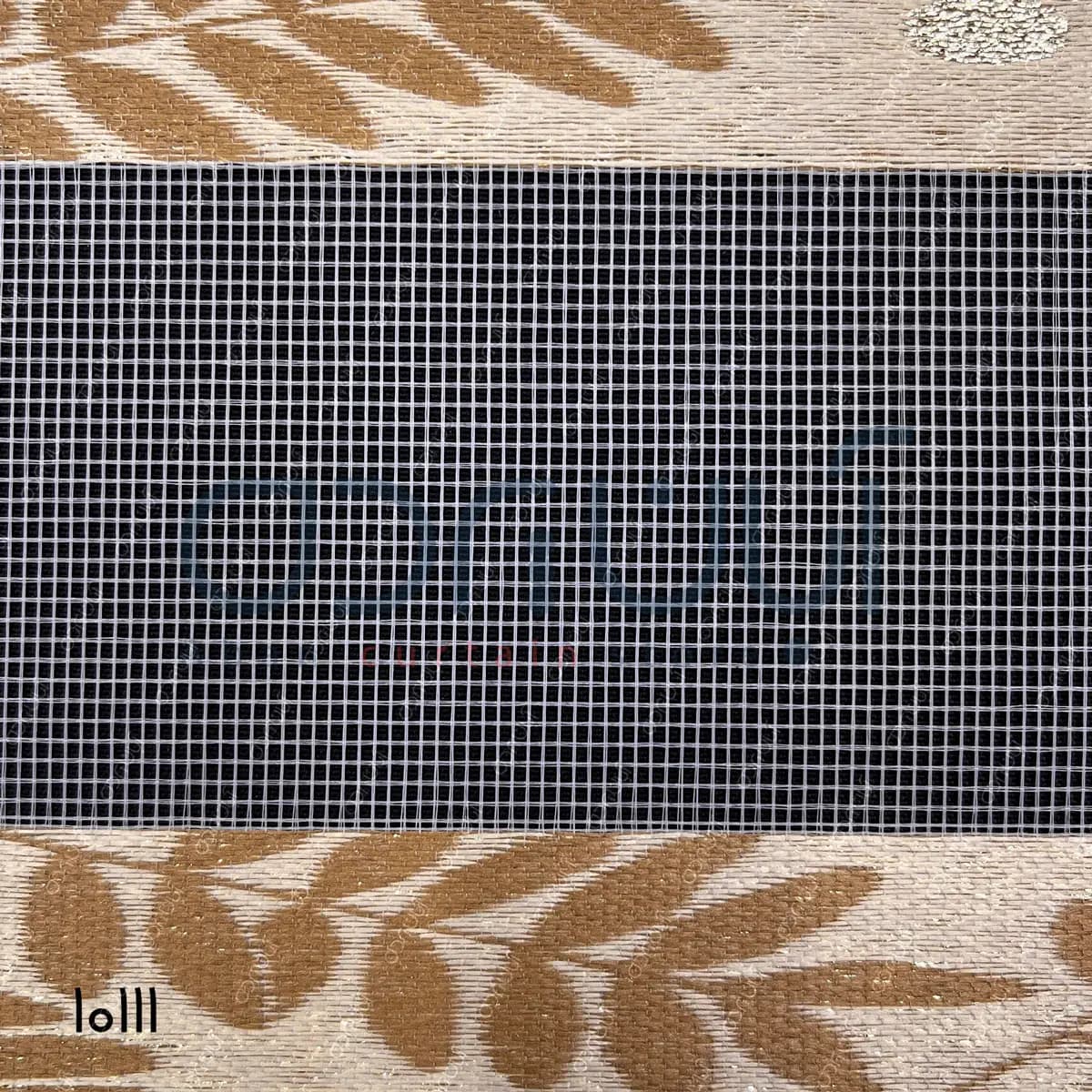 پرده زبرا طرح گل گندم رنگ نسکافه ای — تصویر ۳