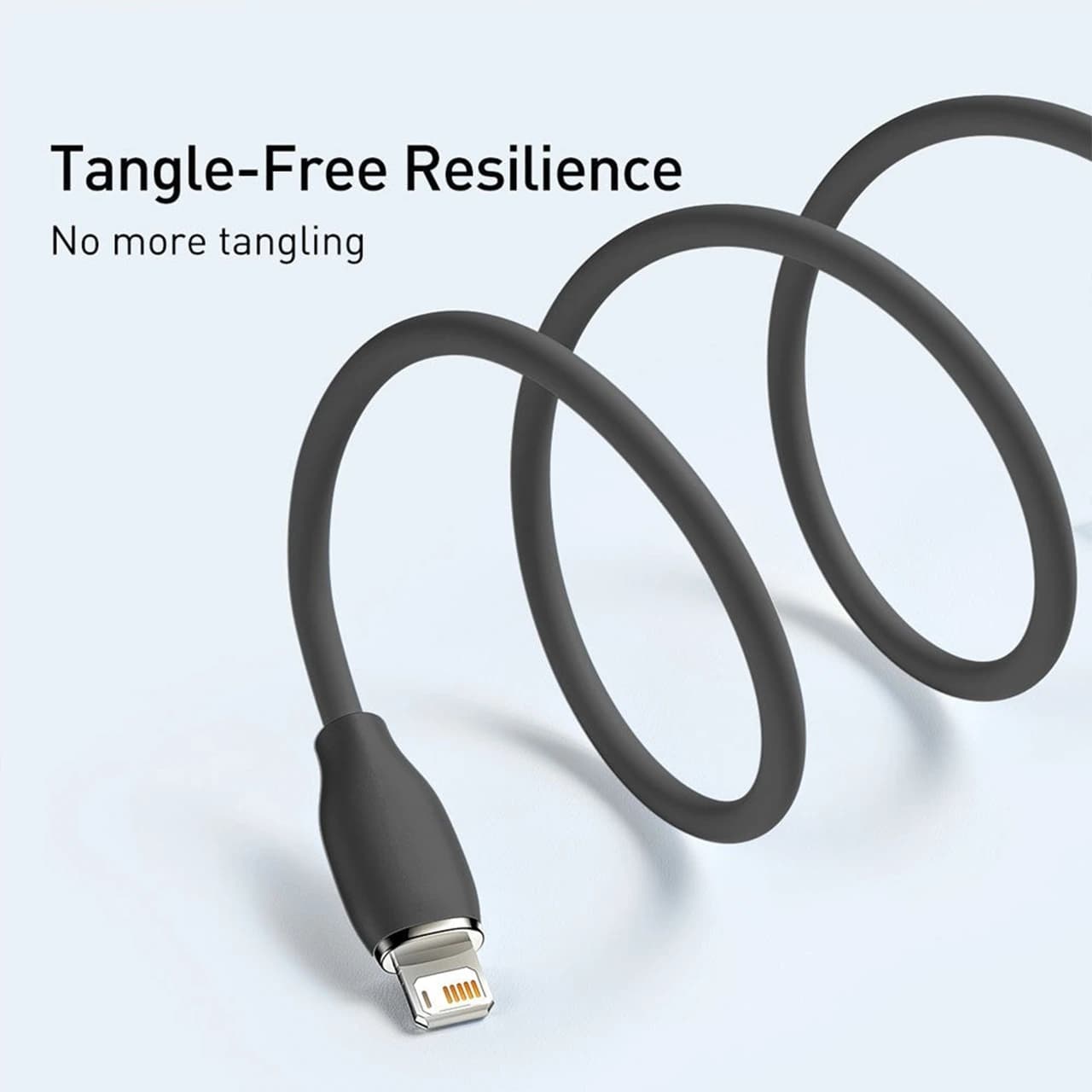کابل تبدیل USB به لایتینیگ بیسوس مدل CAGD000103 طول 2 متر و توان 2.4 آمپر — تصویر ۴