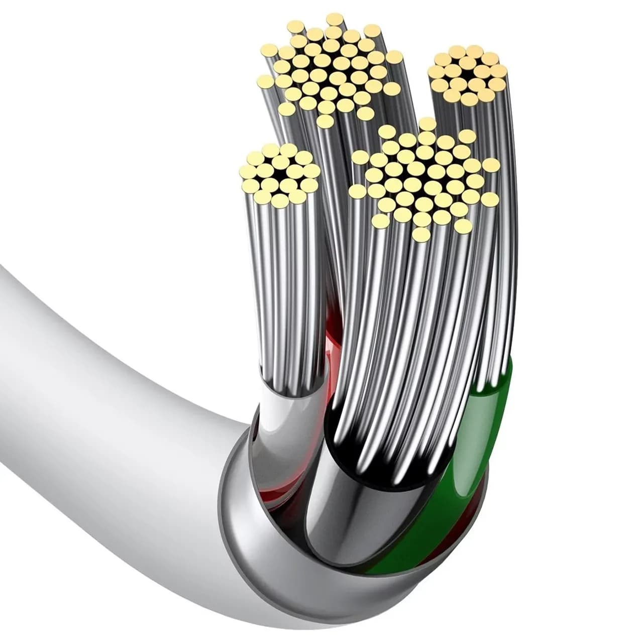 کابل تبدیل USB به لایتینیگ بیسوس مدل CALYS طول 25 سانتی‌متر توان 2.4 آمپر — تصویر ۵