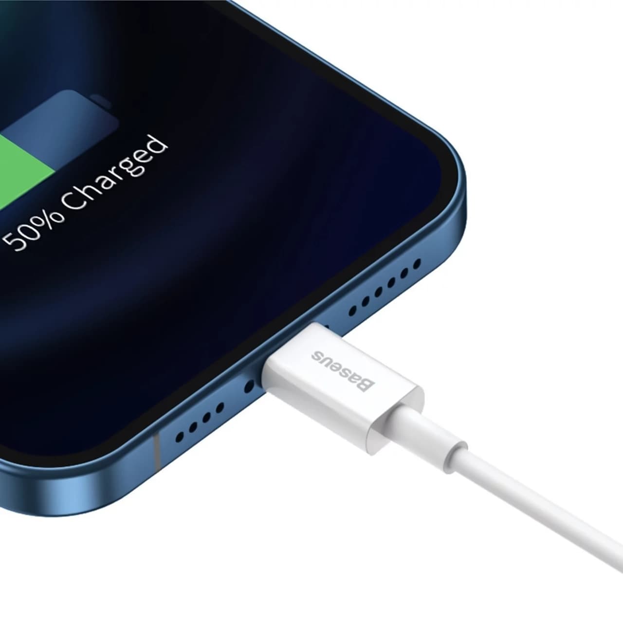 کابل تبدیل USB به لایتینیگ بیسوس مدل CALYS طول 1 متر توان 2.4 آمپر — تصویر ۴