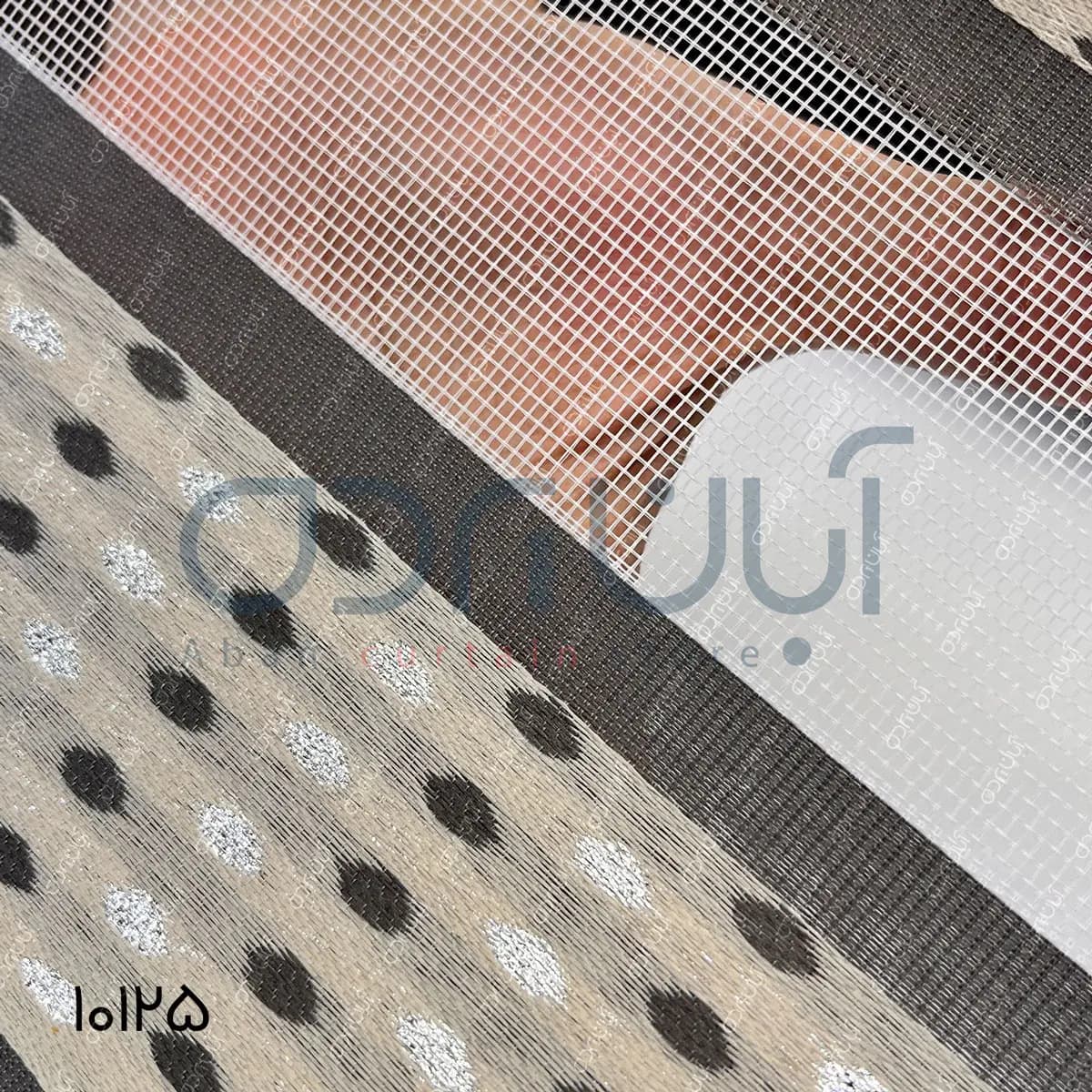 پرده زبرا طرح آبنباتی رنگ بژ و قهوه ای — تصویر ۴