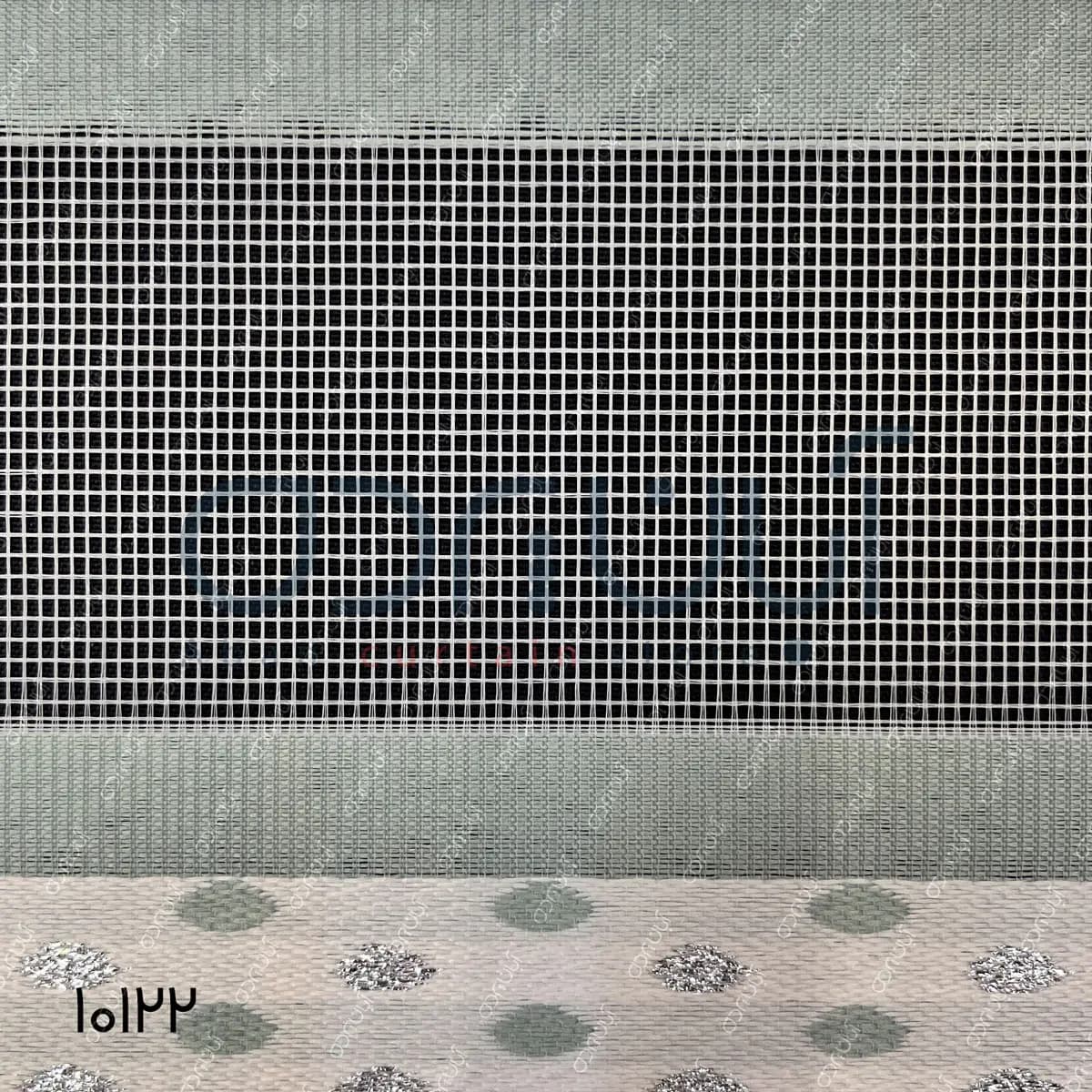 پرده زبرا طرح آبنباتی رنگ سبز و کرم — تصویر ۳
