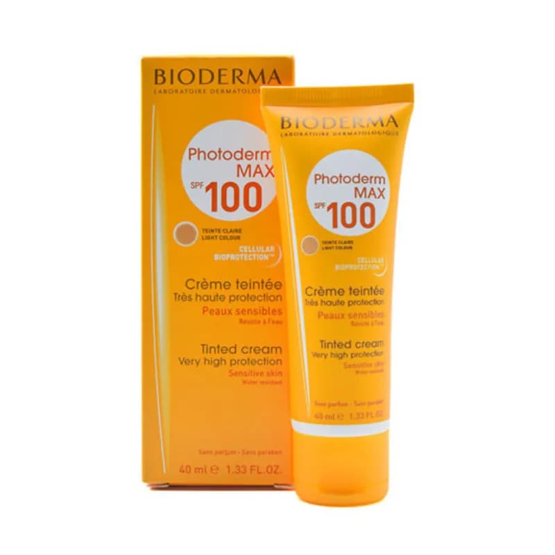 کرم ضد آفتاب رنگی بایودرما فتودرم مکس SPF100 حجم 40 میلی لیتر