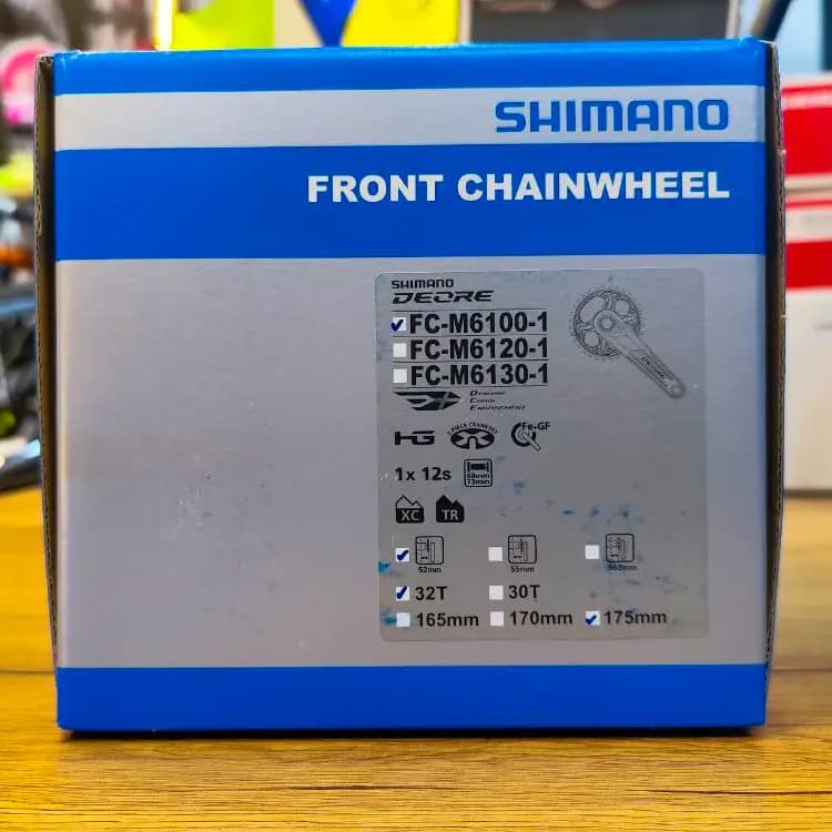 خرید طبق قامه Shimano DEORE FC-M6100-1 32T دوچرخه شیمانو دیور تک طبق 32 دندانه 12 سرعته بازو 175 میلیمتر / Shimano DEORE CRANK FC-M6100-1 Single Speed 32T 175mm / دوچرخه چند منظوره شهری کوهستان ا — تصویر ۴