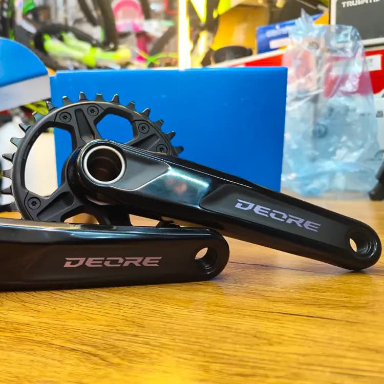 خرید طبق قامه Shimano DEORE FC-M6100-1 32T دوچرخه شیمانو دیور تک طبق 32 دندانه 12 سرعته بازو 175 میلیمتر / Shimano DEORE CRANK FC-M6100-1 Single Speed 32T 175mm / دوچرخه چند منظوره شهری کوهستان ا — تصویر ۳