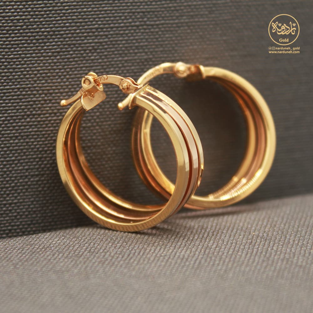 گوشواره حلقه سه لاین
