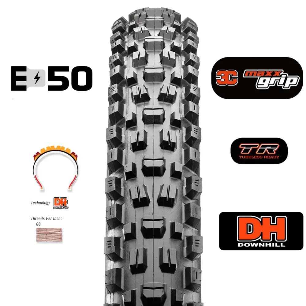 تایر لاستیک Maxxis ASSEGAI 29×2.50WT 3C DH TR EU 50PSI تیوبلس دوچرخه
