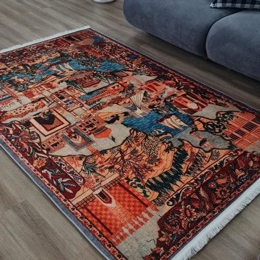 فرشینه مخمل هازان ترک طرح ایران u467(پس کرایه) — تصویر ۳