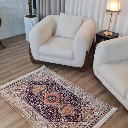 فرشینه مخمل هازان ترک طرح بختیاری تیره A150(پس کرایه) — تصویر ۲