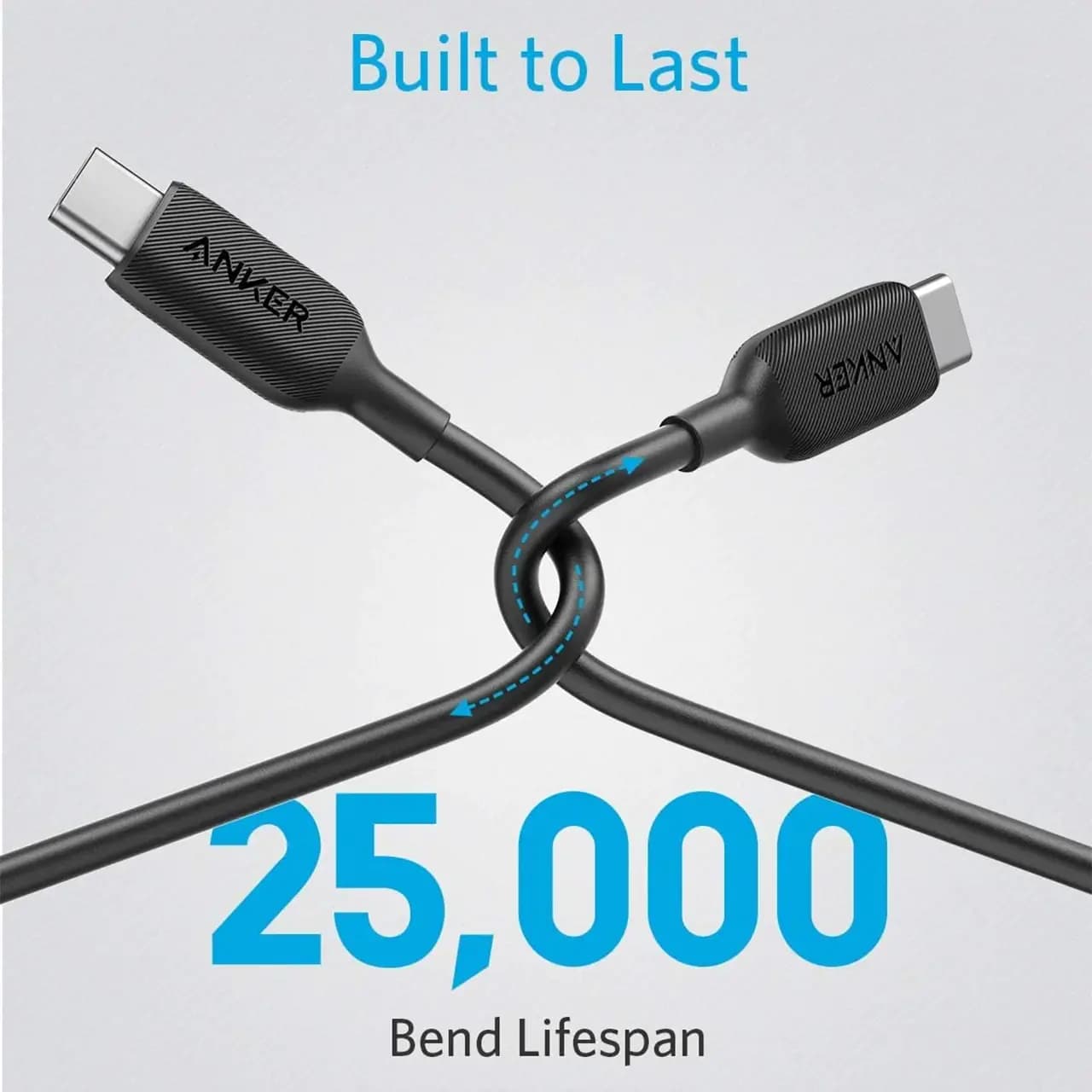 کابل تبدیل تایپ سی به تایپ سی انکر مدل PowerLine III A8852 طول 90 سانتی متر — تصویر ۴