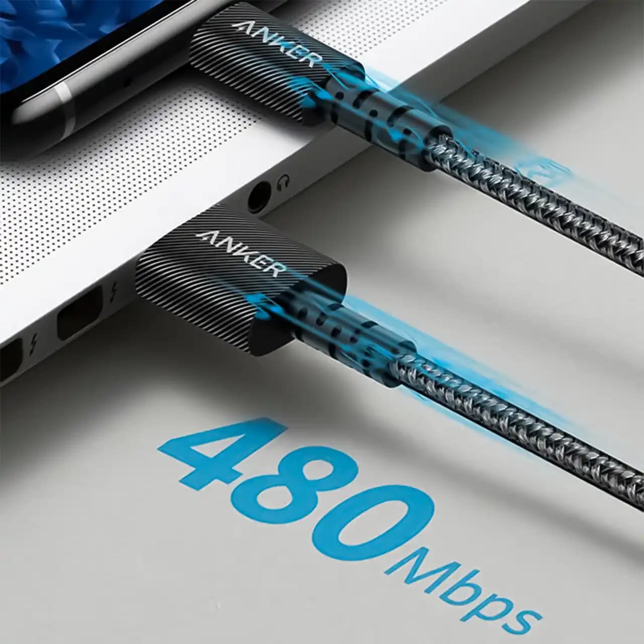 کابل تبدیل USB به تایپ سی انکر مدل A8022 طول 90 سانتی متر — تصویر ۷