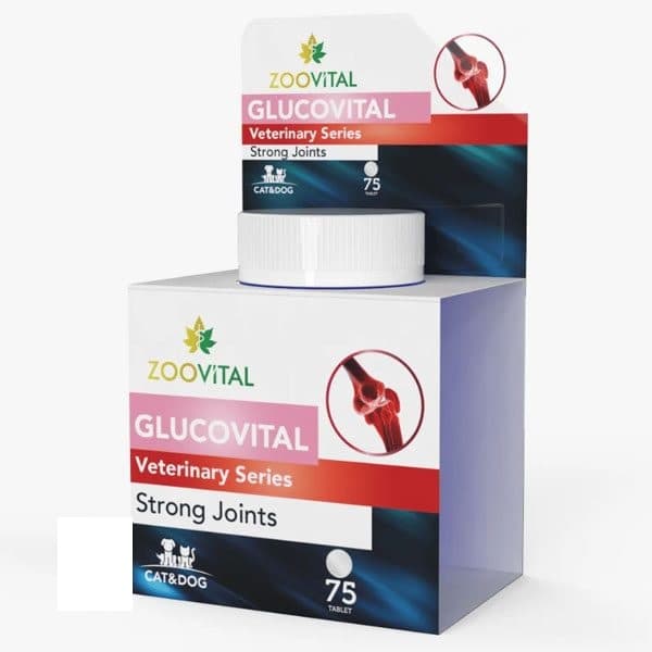 قرص تقویت کننده مفاصل سگ و گربه زوویتال مدل Glucovital تعداد ۷۵ عدد — تصویر ۲