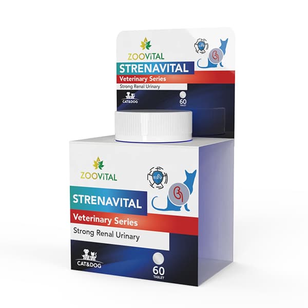 قرص تقویت کننده مجاری ادراری سگ و گربه زوویتال مدل Strenavital تعداد ۶۰ عدد — تصویر ۳