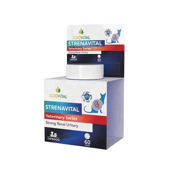 قرص تقویت کننده مجاری ادراری سگ و گربه زوویتال مدل Strenavital تعداد ۶۰ عدد — تصویر ۲
