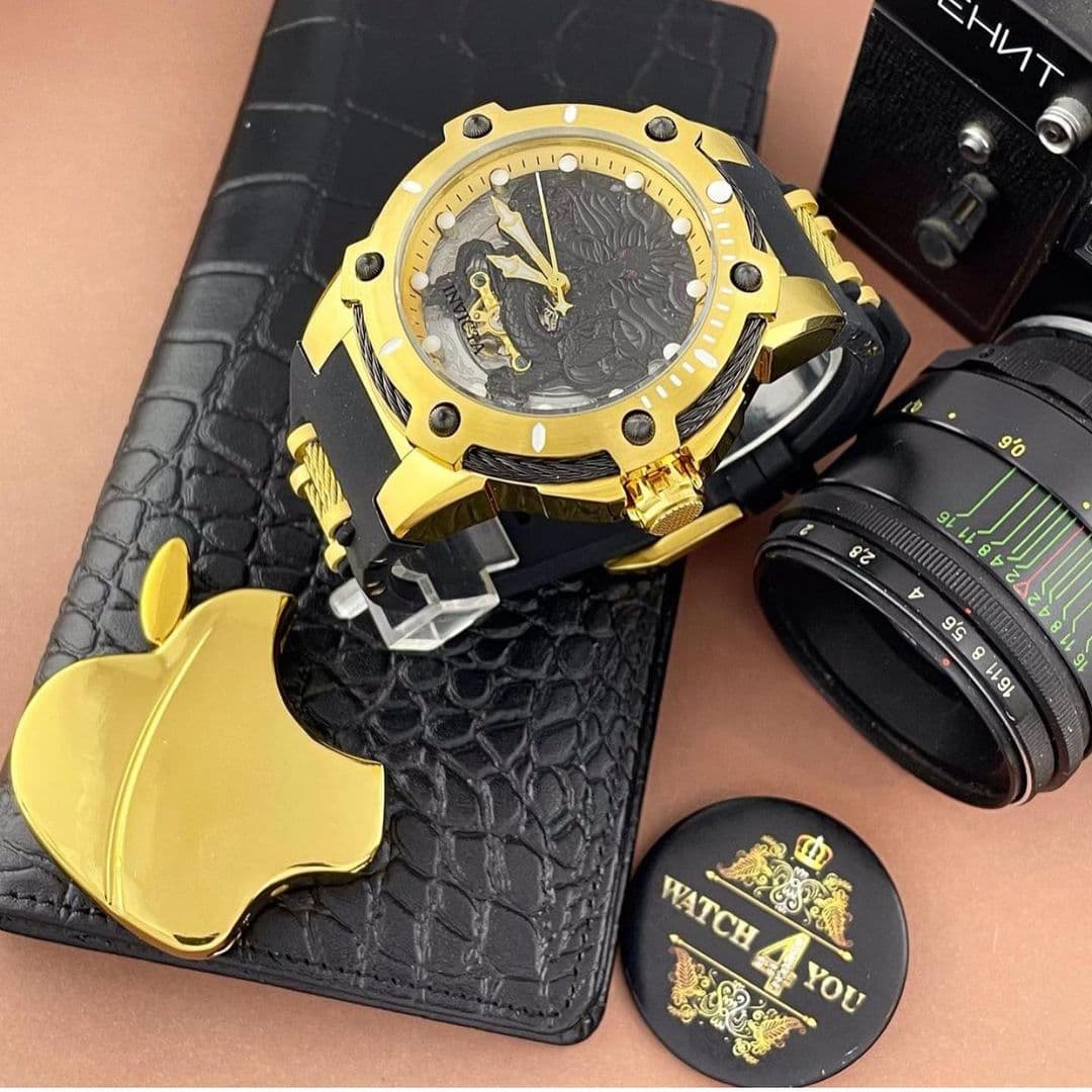ساعت مردانه اتوماتیک اينويكتا دراگون بند رابر INVICTA