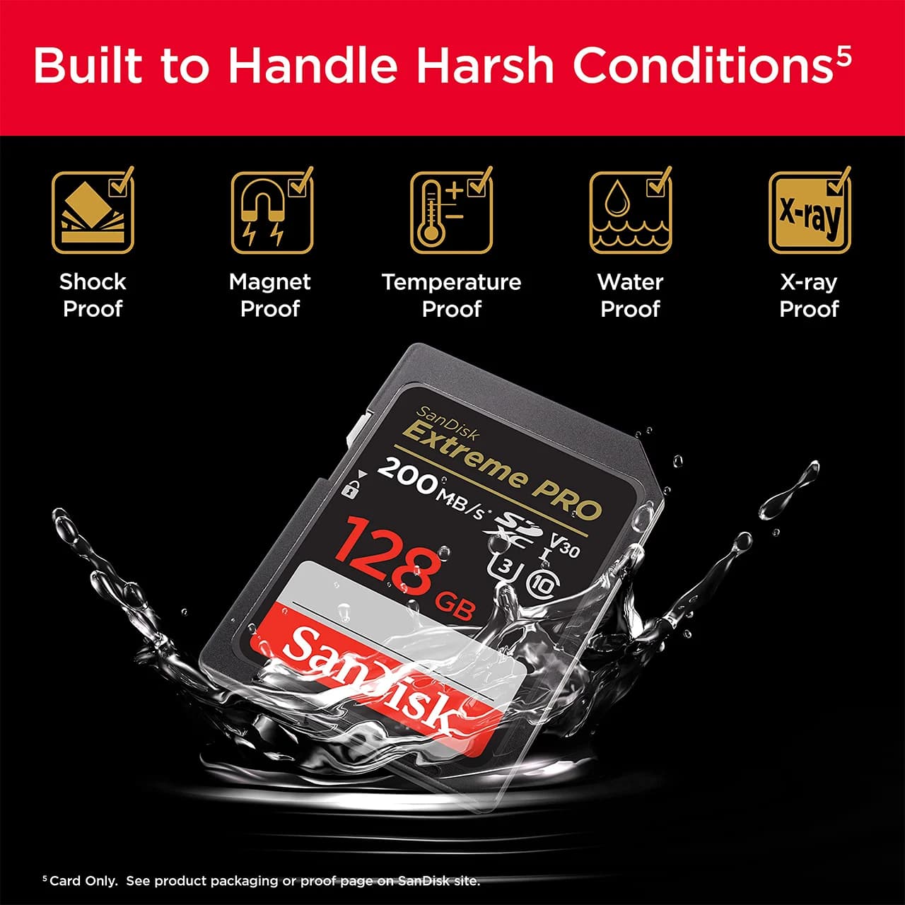 کارت حافظه SDXC سن دیسک مدل Extreme PRO ظرفیت 128 گیگابایت – 200MB/s — تصویر ۳