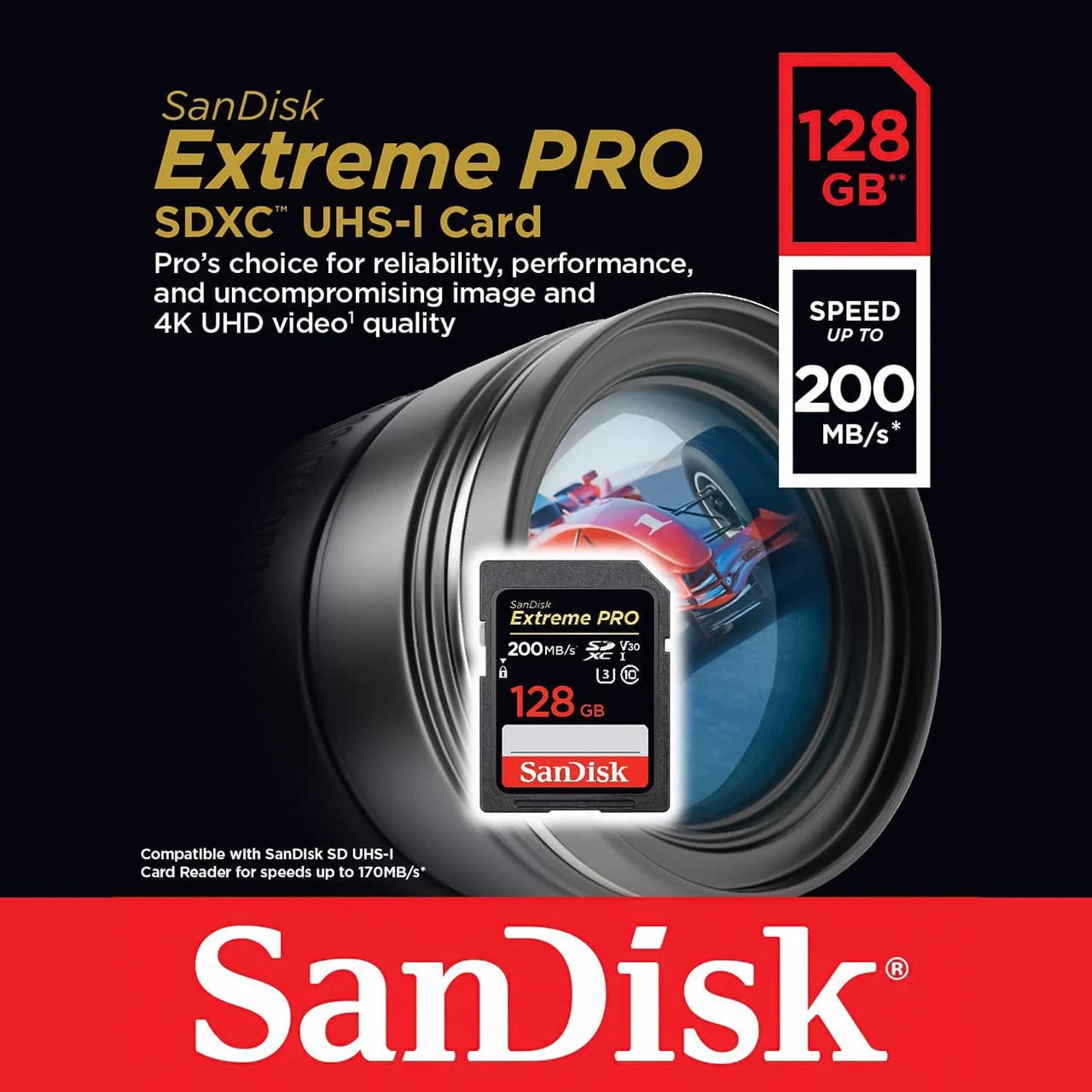 کارت حافظه SDXC سن دیسک مدل Extreme PRO ظرفیت 128 گیگابایت – 200MB/s — تصویر ۵