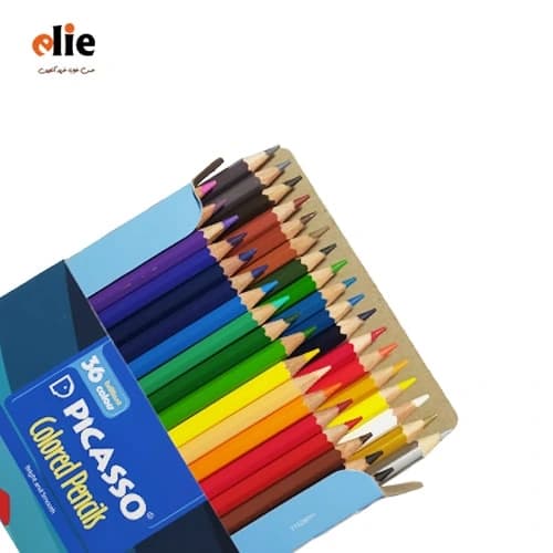 مدادرنگی 36 رنگ پیکاسو جعبه مقوایی طرح P308 — تصویر ۲