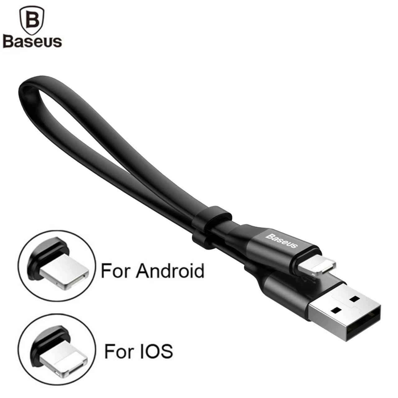 کابل تبدیل USB به لایتنینگ و میکرو USB بیسوس مدل CALMBJ-01 طول 23 سانتی متر — تصویر ۴