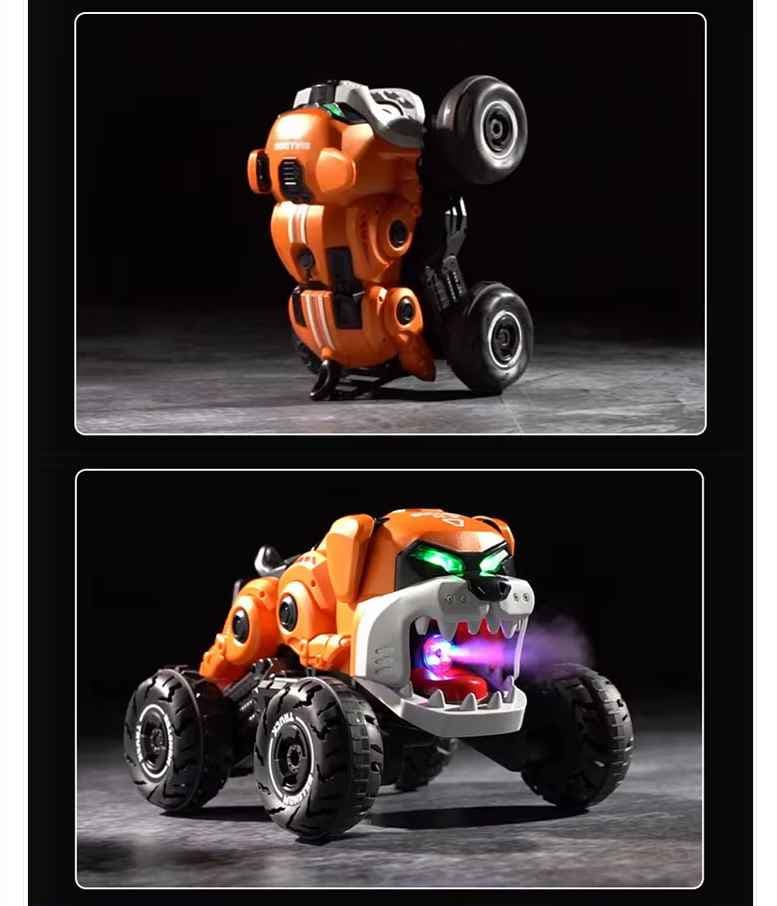 ماشین کنترلی شارژی دودزا طرح سگ بولداگ Bulldog Stunt Spray RC Car GW-103C — تصویر ۷