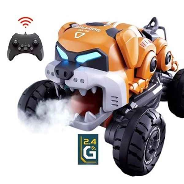 ماشین کنترلی شارژی دودزا طرح سگ بولداگ Bulldog Stunt Spray RC Car GW-103C — تصویر ۸
