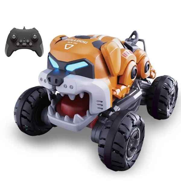 ماشین کنترلی شارژی دودزا طرح سگ بولداگ Bulldog Stunt Spray RC Car GW-103C — تصویر ۴