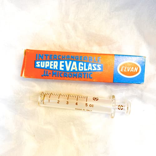 سرنگ شیشه ای 5 سی سی ایتالیایی تمام شیشه ای Glass Syringe, 5ml