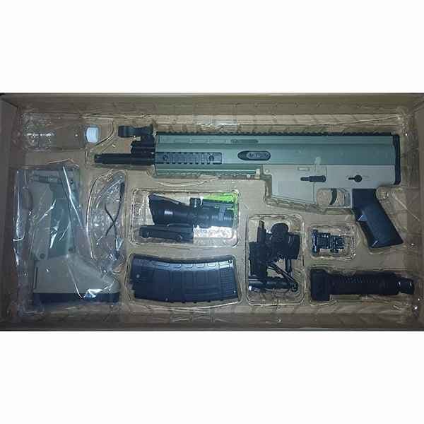 تفنگ بازی شارژی اتومات تیر ژله ای اسکار SCAR کد XS1806A — تصویر ۷
