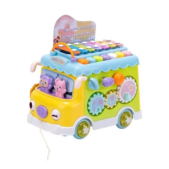اتوبوس مدرسه موزیکال و آموزشی سوببر (Sobebear) کد YL1033 — تصویر ۲