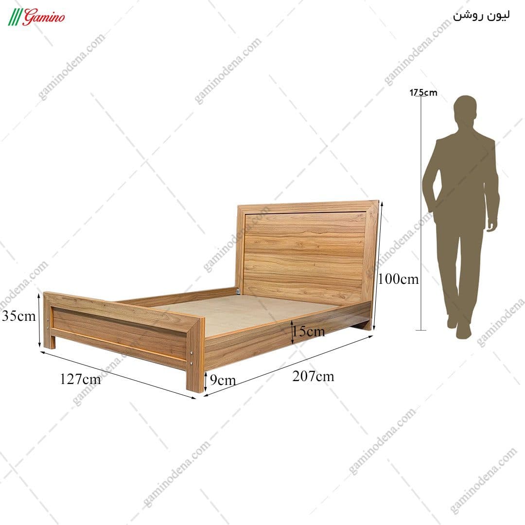 ست تخت خواب و پاتختی ساده و شیک دیاکو — تصویر ۷