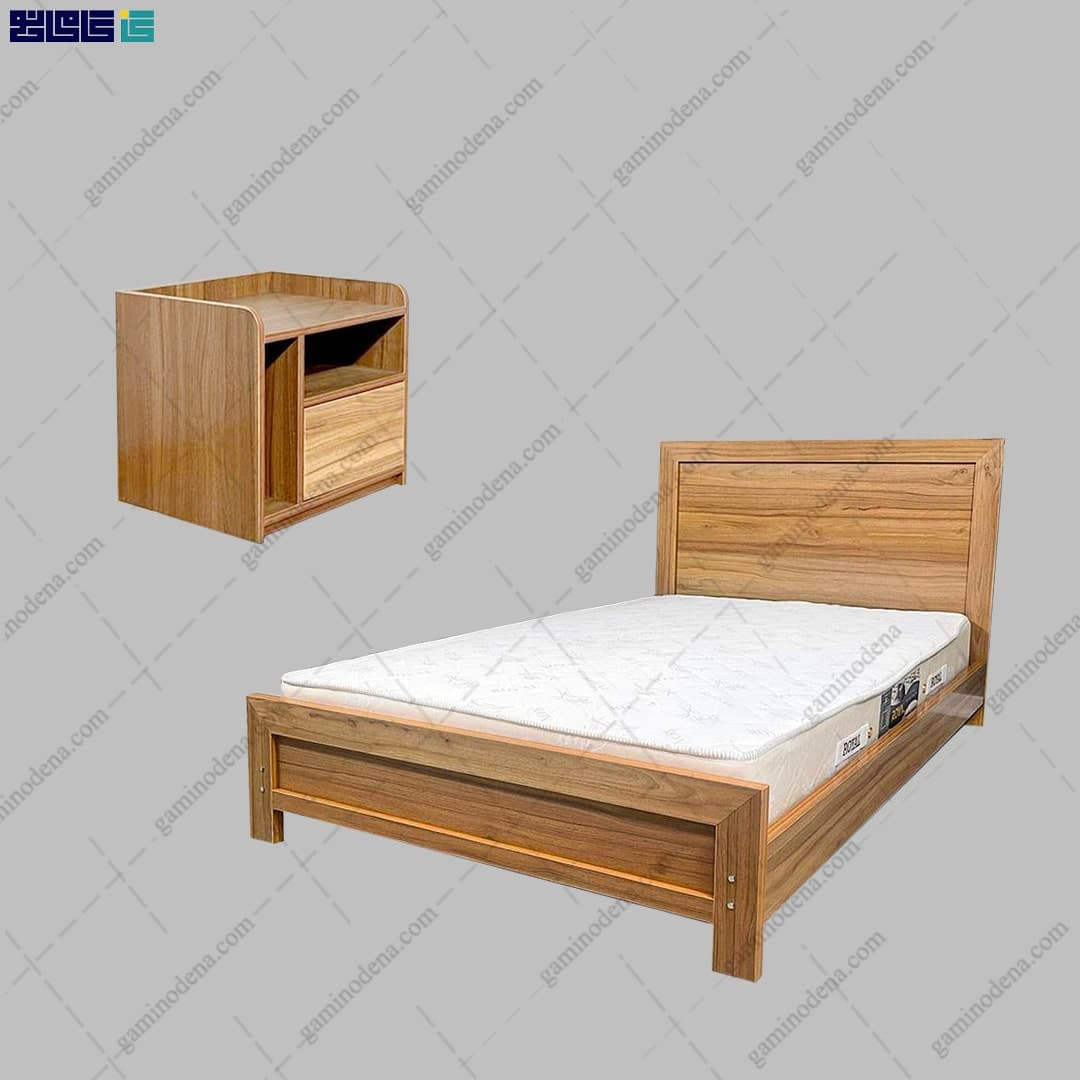 ست تخت خواب و پاتختی ساده و شیک دیاکو