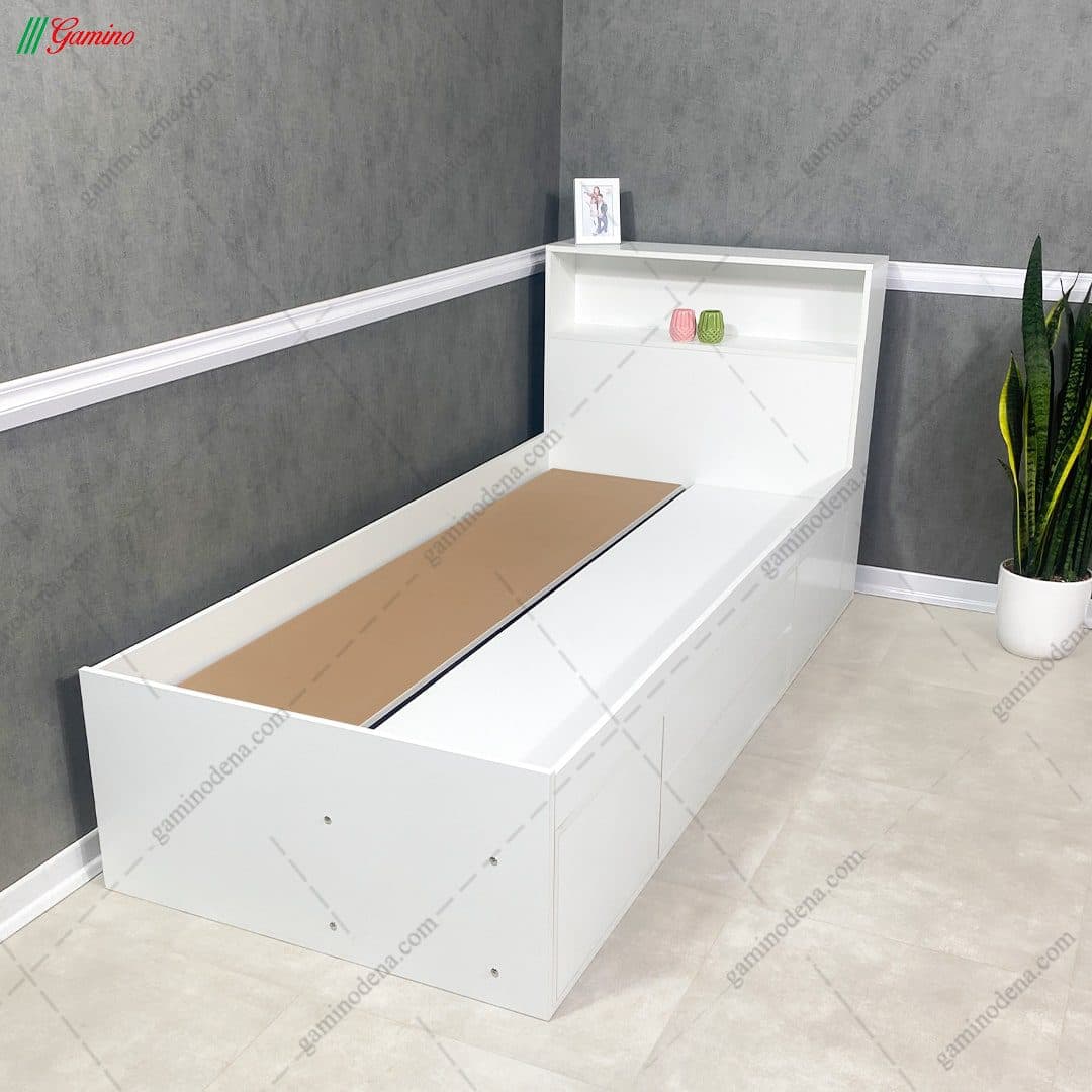 ست تخت خواب و پاتختی کشودار شب تاب — تصویر ۳
