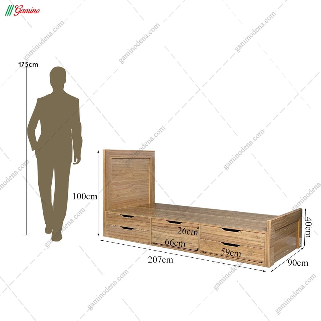 ست تخت خواب و پاتختی کشودار سحر — تصویر ۵