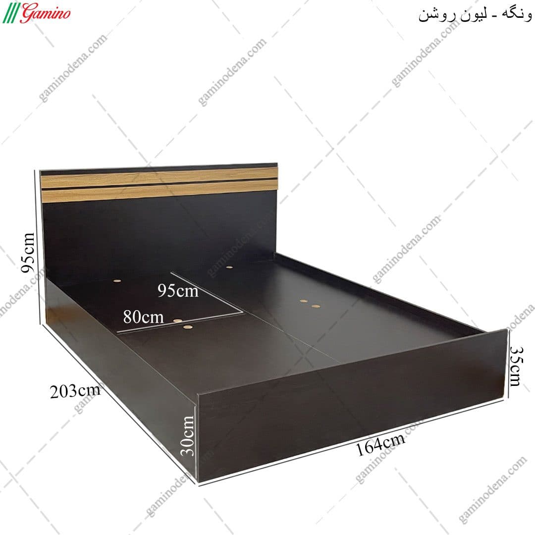 ست تخت خواب و پاتختی ساده و شیک مهسا — تصویر ۶