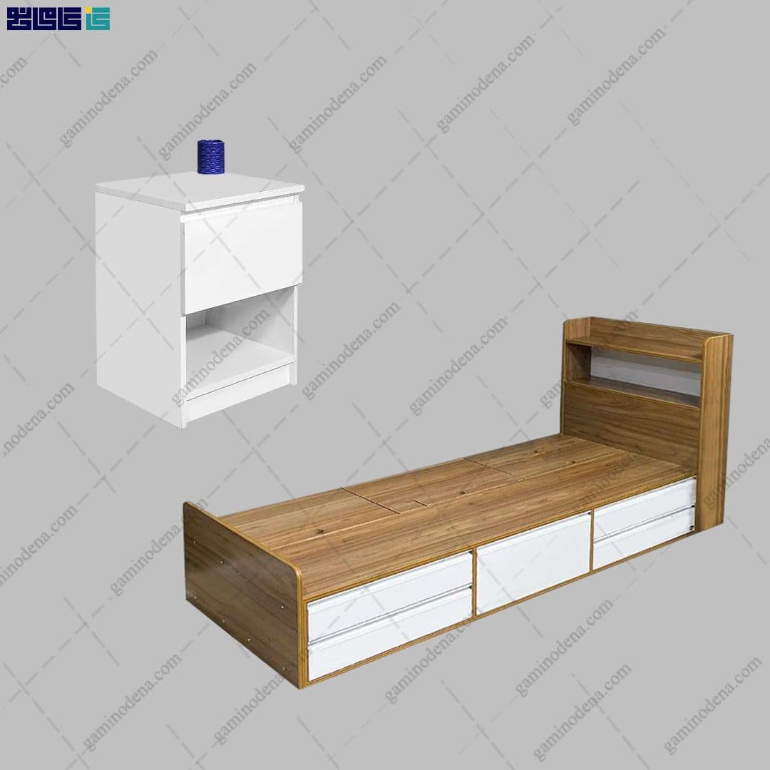 ست تخت خواب و پاتختی مدرن الیزا