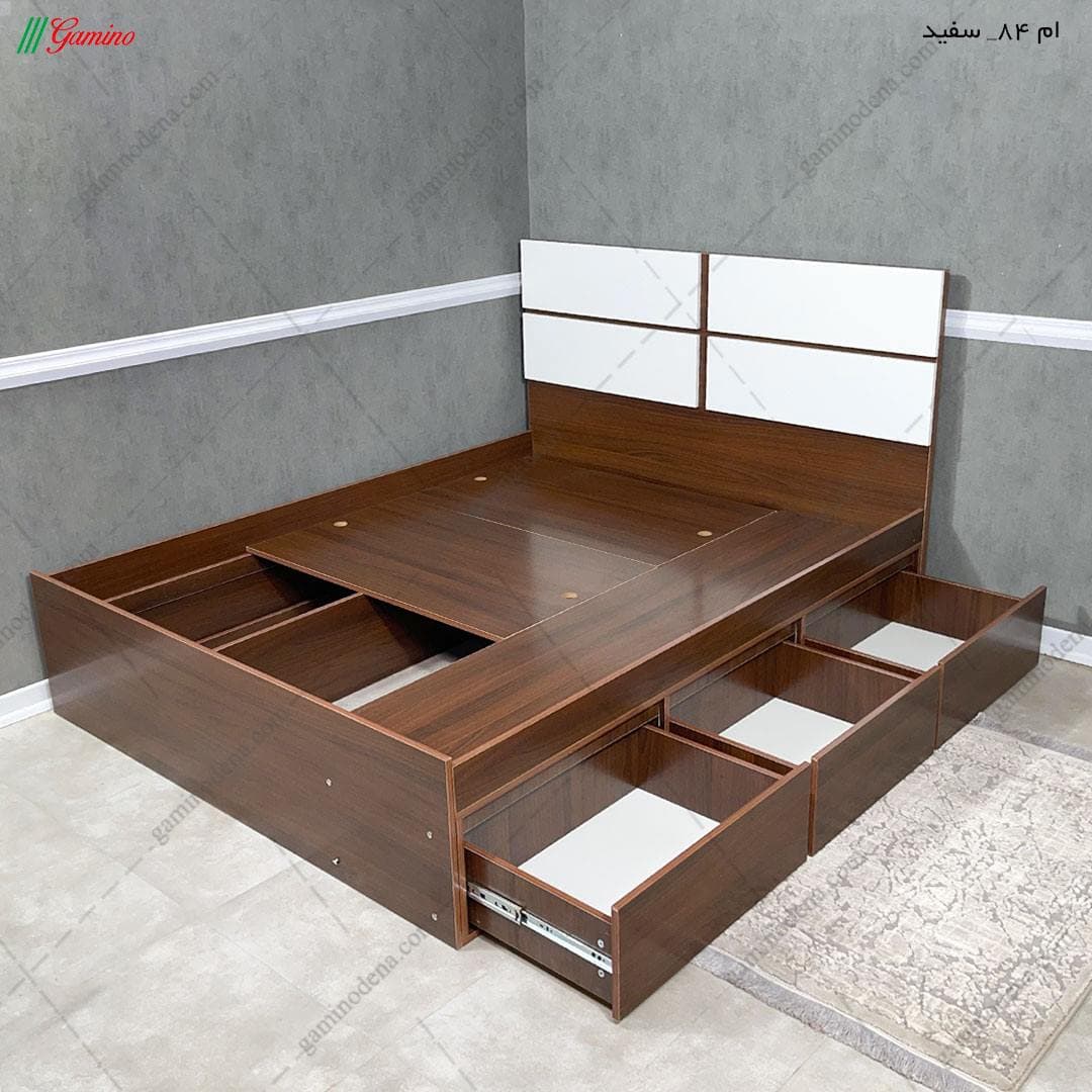ست تخت خواب و پاتختی مدرن طنین — تصویر ۴