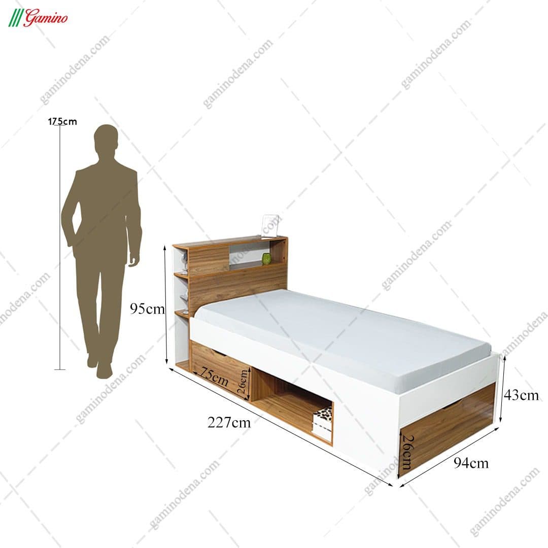 ست تخت خواب و پاتختی آپارتمانی فیروزه — تصویر ۶