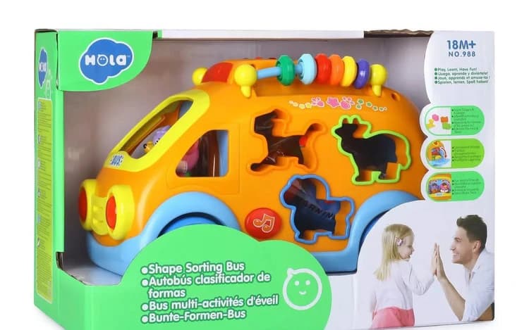 اتوبوس لوگویی حیوانات هولا تویز Hola toys (اتوبوس شادی) — تصویر ۲