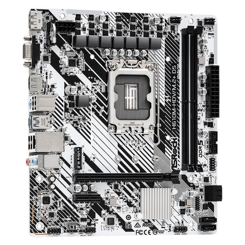 مادربرد ازراک H610M HDV M2 D5 asrock — تصویر ۳