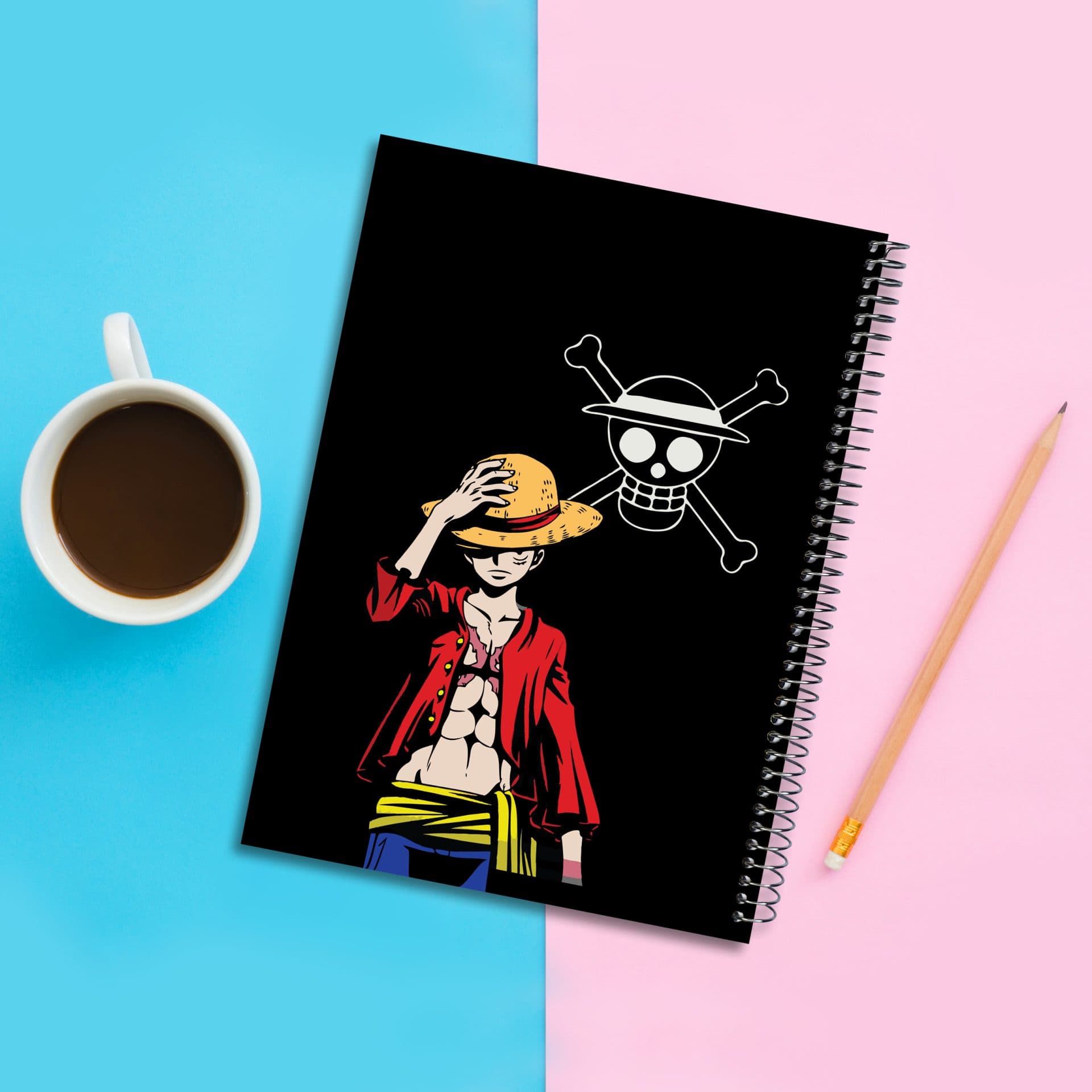 دفتر سیمی 60 برگ طرح کالکشن Anime مدلmonkey.d.luffy کد239 — تصویر ۲